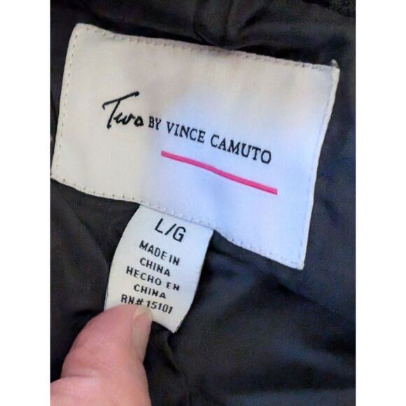 Two By Vince Camuto Soft Knit Walker Hooded Jacket Women's Grey Coat Sz Large L - Picture 8 of 10
